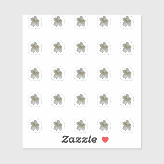 White Magnolia Contour Stickers Aufkleber (Blatt)