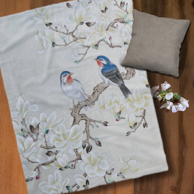 White Magnolia Fleecedecke (Von Creator hochgeladen)