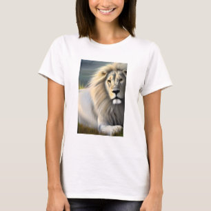 White Majestic Lion Ethereal Art T-Shirt