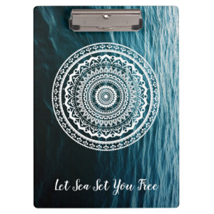 White Mandala Lasse das Set, das Sie kostenlos Klemmbrett