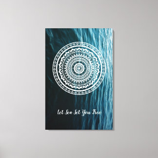 White Mandala Lasse das Set, das Sie kostenlos Leinwanddruck