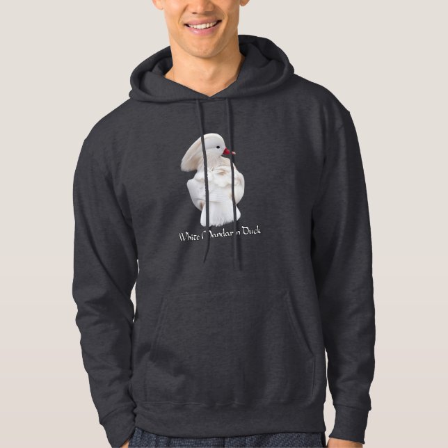 White Mandarin Duck Hoodie (Vorderseite)