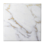 White Marble Gold Glitzer Moderne Elegant Premium Fliese<br><div class="desc">White Marble Gold Glitzer Moderne Elegant Premium</div>