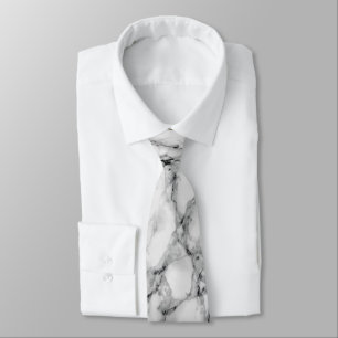 White Marble Neck Tie Krawatte