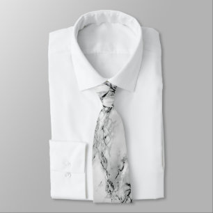 White Marble Neck Tie Krawatte