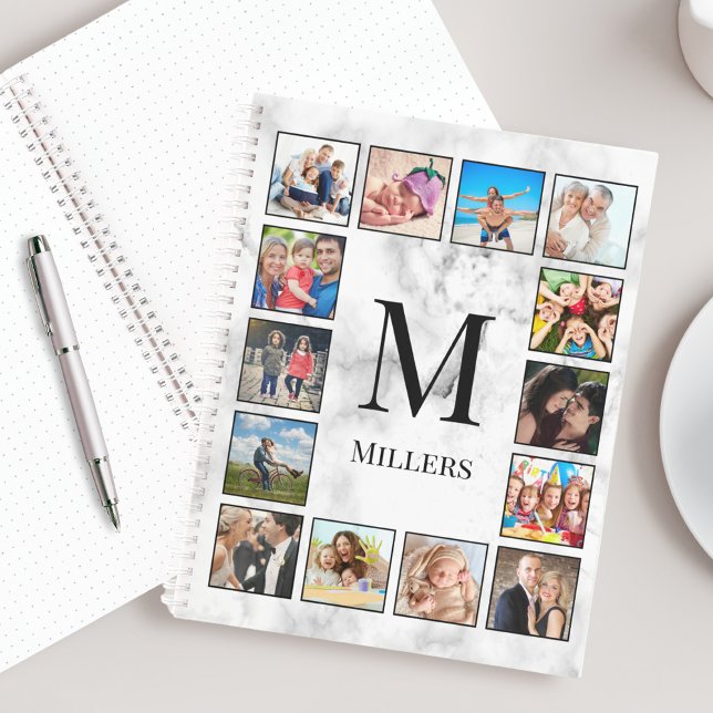 White Marble Stone Pattern Notizbuch (Von Creator hochgeladen)