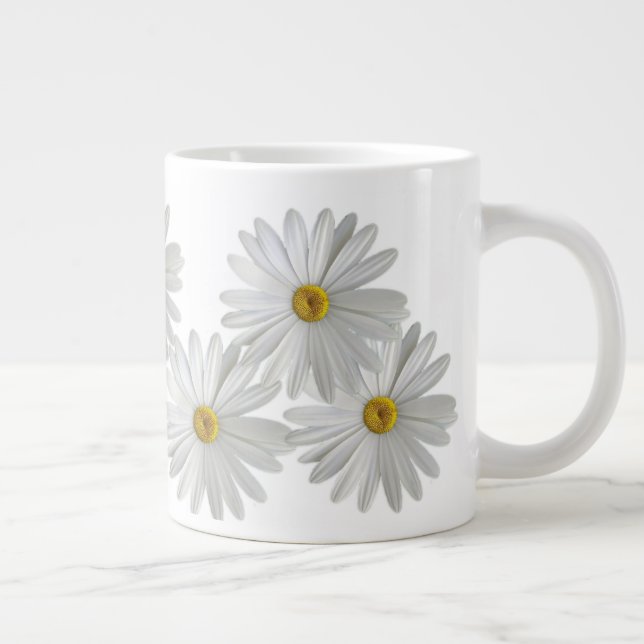 White Marguerite Daisy Blume Jumbo-Tasse (Rechts)