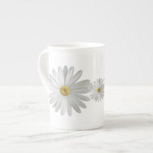 White Marguerite Daisy Blume Prozellantasse