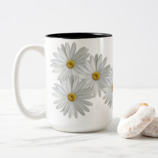 White Marguerite Daisy Blume Zweifarbige Tasse