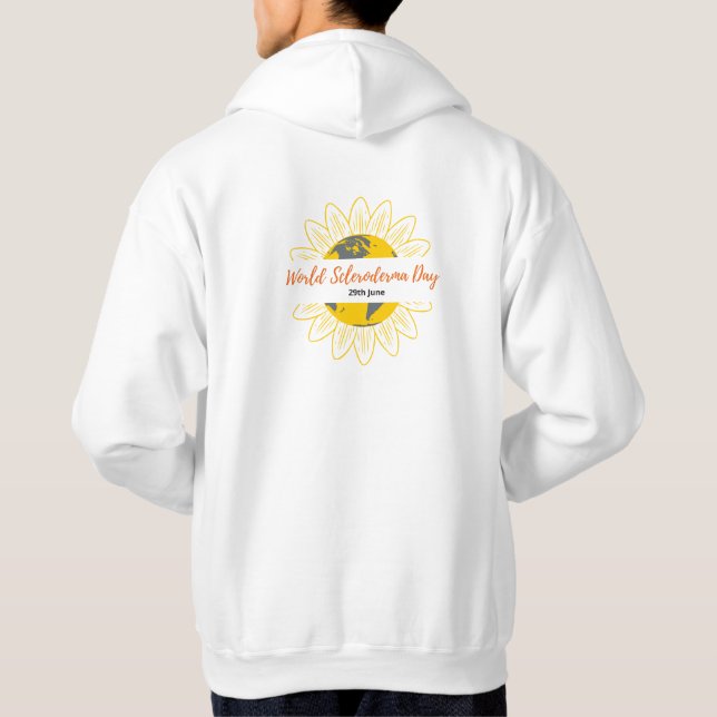 White Men Hoodie - Welt-Skleroderma-Tag (Rückseite)