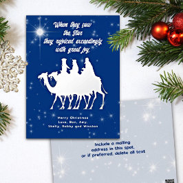White Men Scripting Weihnachtsfoil Postcard Folien Feiertagspostkarte