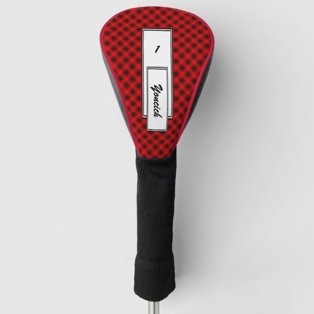 White Mesh Moire (Tintable) von Kenneth Yoncich Golf Headcover (Vorderseite)