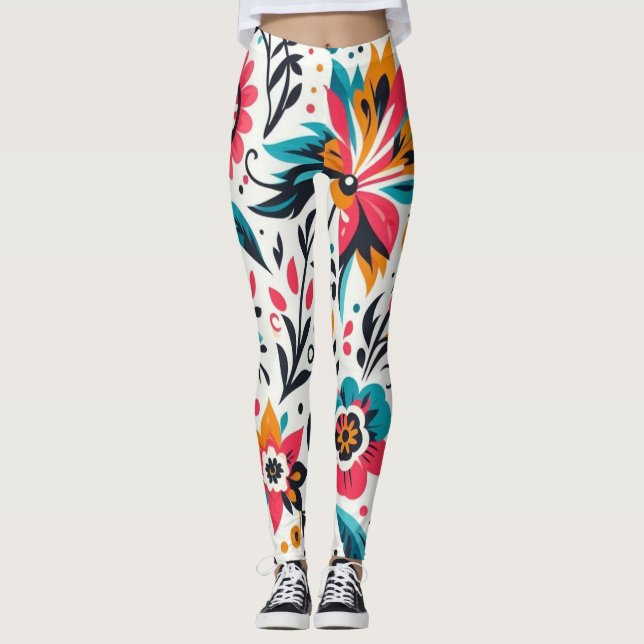 White Mexican Leggings (Vorderseite)