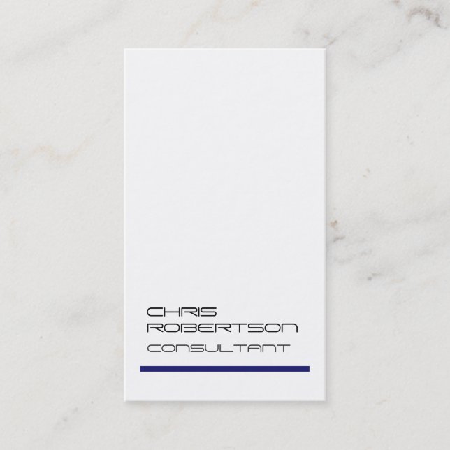 White Midnight Blue Attractive Charm Business Card Visitenkarte (Vorderseite)