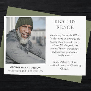 White Minimal Foto Erholung in Peace Announcement Ankündigung