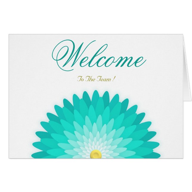 White Minimal Lotus Willkommenswünsche (Vorderseite (Horizontal))