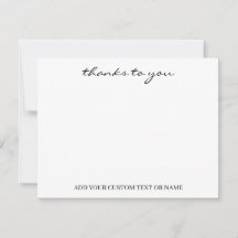 White Minimalist | Modern Typography Thank You