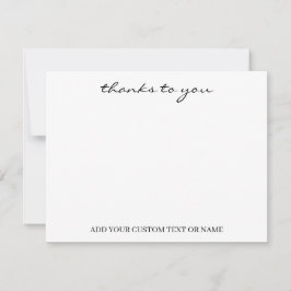 White Minimalist | Modern Typography Thank You Mitteilungskarte