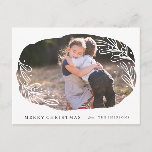 White Mistletoe - Holiday Postcard Feiertagspostkarte (Vorderseite)