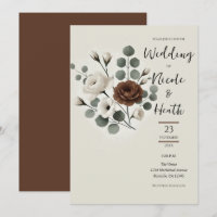 White Mocha Cream Moderne Blumenhochzeit
