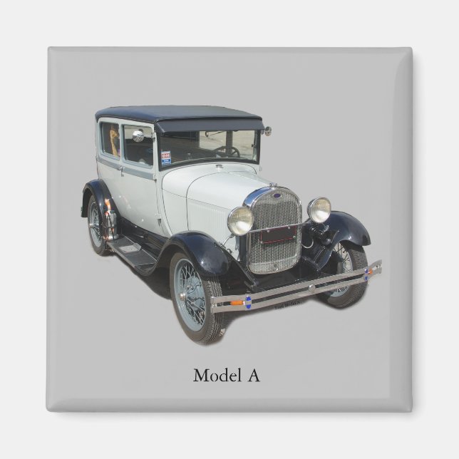 White Model A MagMagnet Magnet (Vorne)