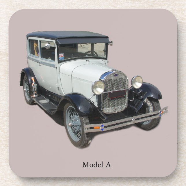 White Model A Untersetzer Set (Vorderseite)