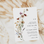 White Modern Boho Hochzeitseinladung Einladung<br><div class="desc">Diese stilvolle und elegante mit Monogramm Hochzeitseinladung besticht durch herrliche handbemalte Aquarellfarben-Wildblumen,  die als hübscher Kranz für den Frühling,  den Sommer oder die Hochzeiten im Herbst arrangiert werden. Finden Sie passende Artikel in der White Boho Wildblume Wedding Collection.</div>