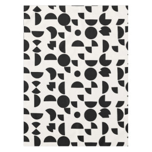 White Modern Elegant Geometric Tribal Tischdecke