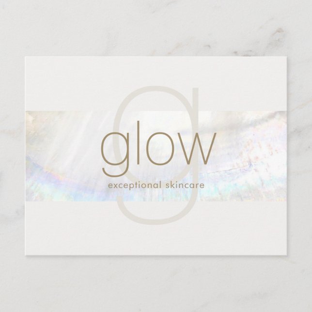 White Modern Elegante Monogram Seashell Stripe Postkarte (Vorderseite)