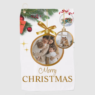 White Modern MerChristmas Custom Golf Handtuch