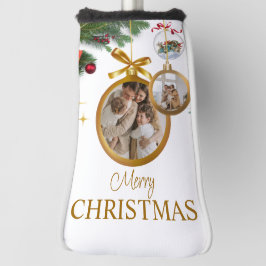 White Modern Merry Christmas Putter Beste Golf Headcover