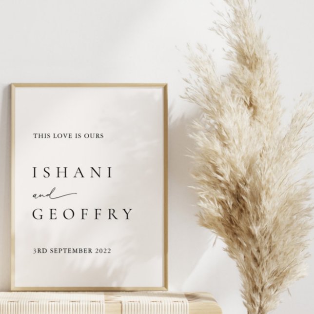 White Modern Minimal Wedding Welcome Plakat (Von Creator hochgeladen)