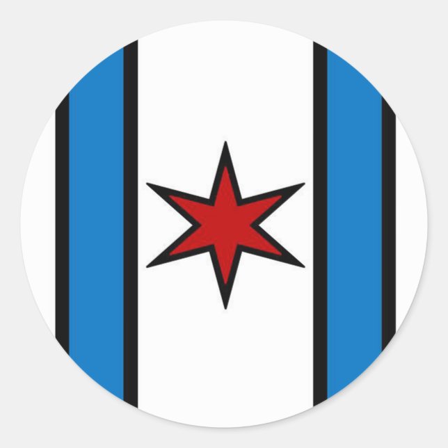 White Modern Shield Circle Sticker (Vorderseite)