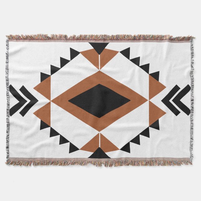 White-Modern Tagesdecke Boho Fransen Decke (Vorderseite)