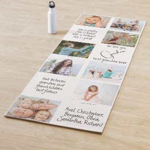 White Modern Typografy Foto Collage Oma Yogamatte