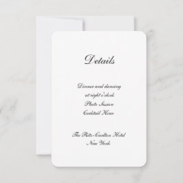White Modern Wedding Einladung - elegant