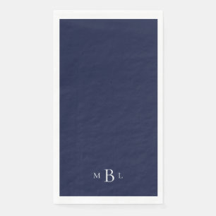 White Monogram Navy Hochzeit Napkins Serviette