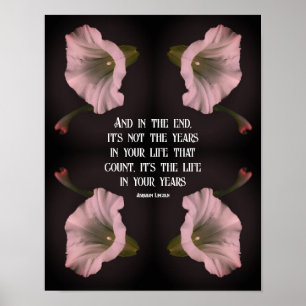 White Morning Glory Blume Abstrakt Inspiration Poster