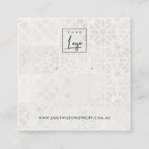 WHITE MOROCCAN TILE TEXTURE STUD EARRING DISPLAY