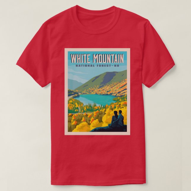 White Mountain National Forest New Hampshire T-Shirt (Design vorne)