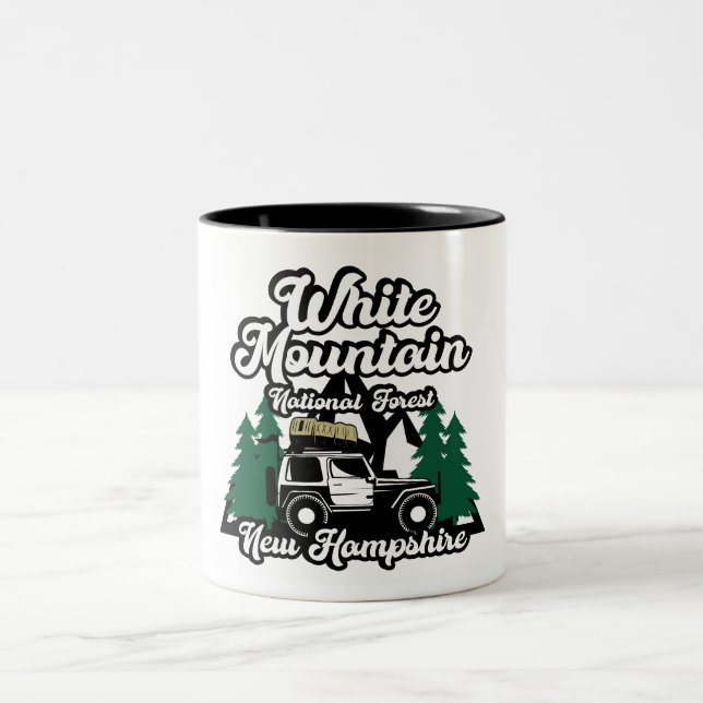 White Mountain National Forest New Hampshire Zweifarbige Tasse (Mittel)