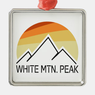 White Mountain Peak California Retro Ornament Aus Metall