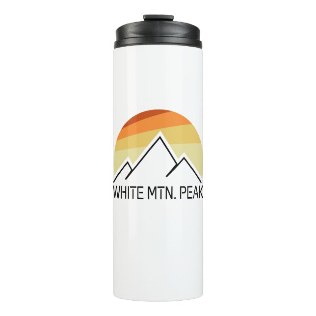 White Mountain Peak California Retro Thermosbecher (Vorderseite)