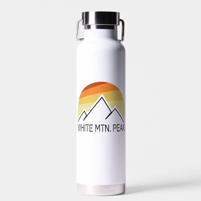 White Mountain Peak California Retro Trinkflasche (Vorne)