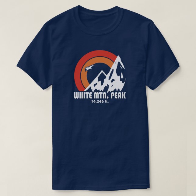 White Mountain Peak California T-Shirt (Design vorne)