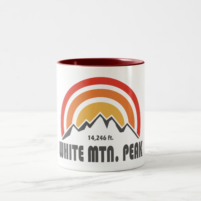 White Mountain Peak California Zweifarbige Tasse (Mittel)