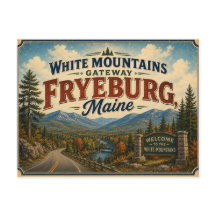 White Mountains Gateway Fryeburg Maine Postkarte