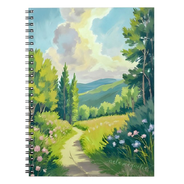 White Mountains | New Hampshire Landscape Painting Notizblock (Vorderseite)
