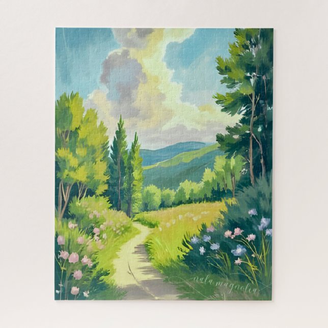 White Mountains | New Hampshire Landscape Painting Puzzle (Vertikal)