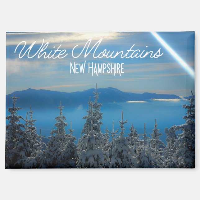 White Mountains New Hampshire Magnet (Vorderseite)